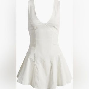 NWOT Free People White Cotton Halter Top Sundress with Tie Back